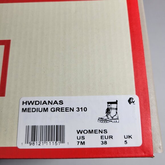 Hunter Women's Diana Insulated Lace-Up Waterproof Booties in Medium Green - Picture 5 of 13